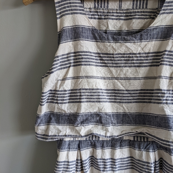 MADEWELL Linen-Blend Open Back Striped Dress - Picture 5 of 10